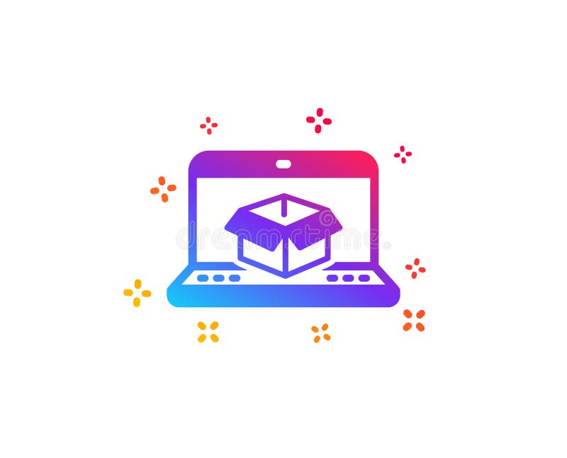 Online delivery icon. Parcel tracking sign. Vector stock illustration