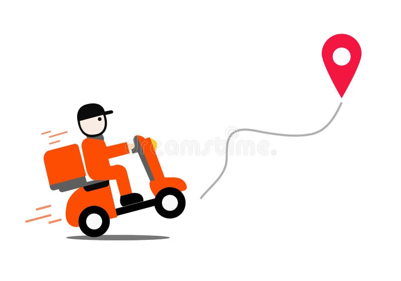 Online Delivery Service Concept, Online Order Tracking, Home & Office Delivery. Warehouse by