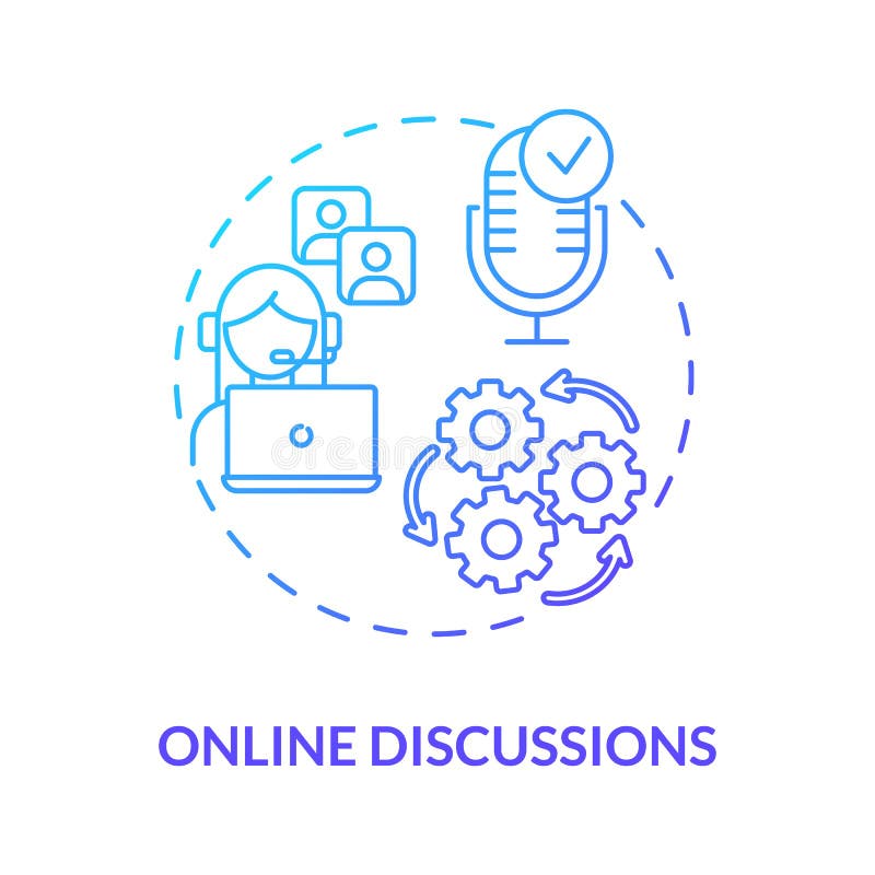Online Discussions Concept Icon Stock Vector Illustration of