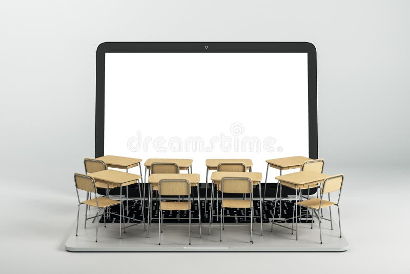 Online Education And Seminar Concept Stock Illustration