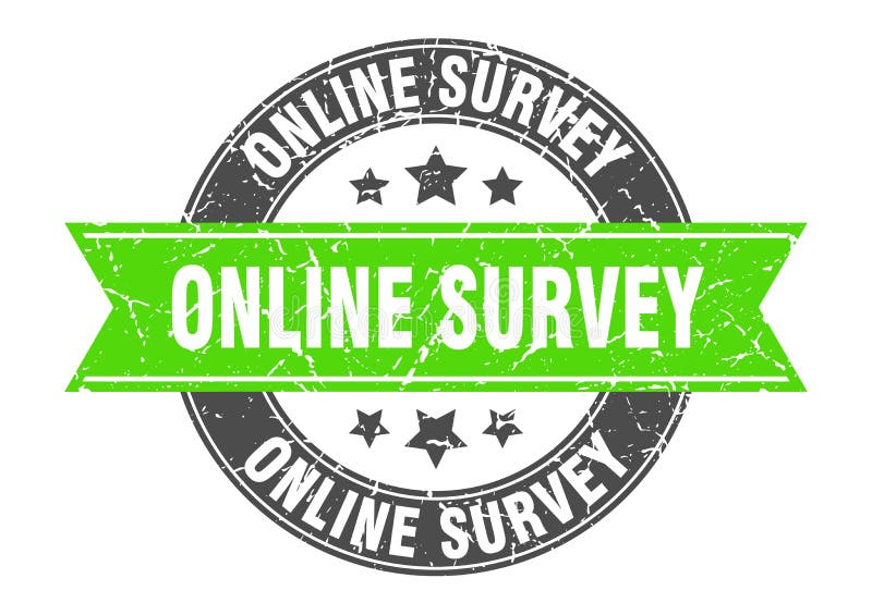 Online enquêtestempel vector illustratie