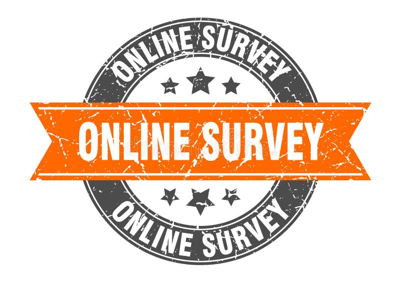 Online enquêtestempel stock illustratie