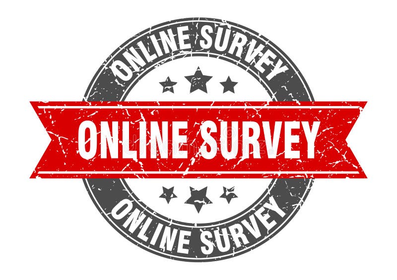 Online enquêtestempel stock illustratie