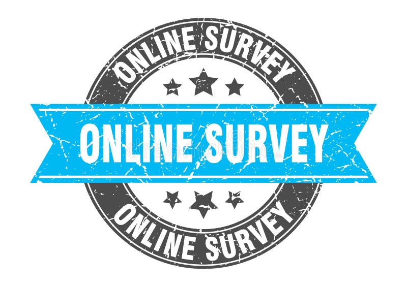 Online enquêtestempel vector illustratie
