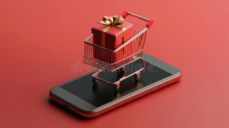 Online-Feiertage auf Smartphones vektor abbildung