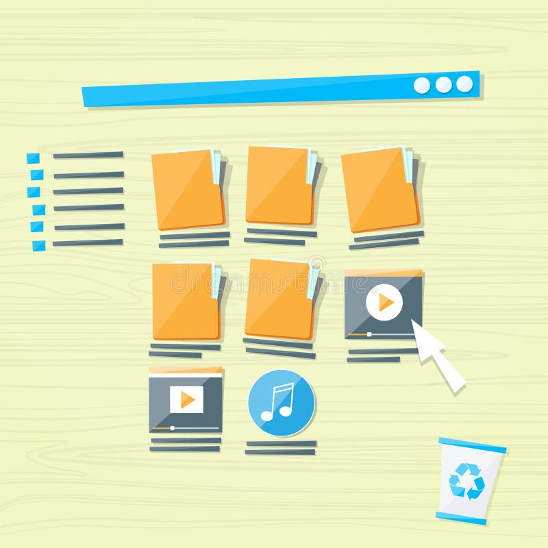 Online Folders Cloud Internet Data File Icon royalty free illustration Online Folders Cloud Internet Data File Icon royalty free illustration