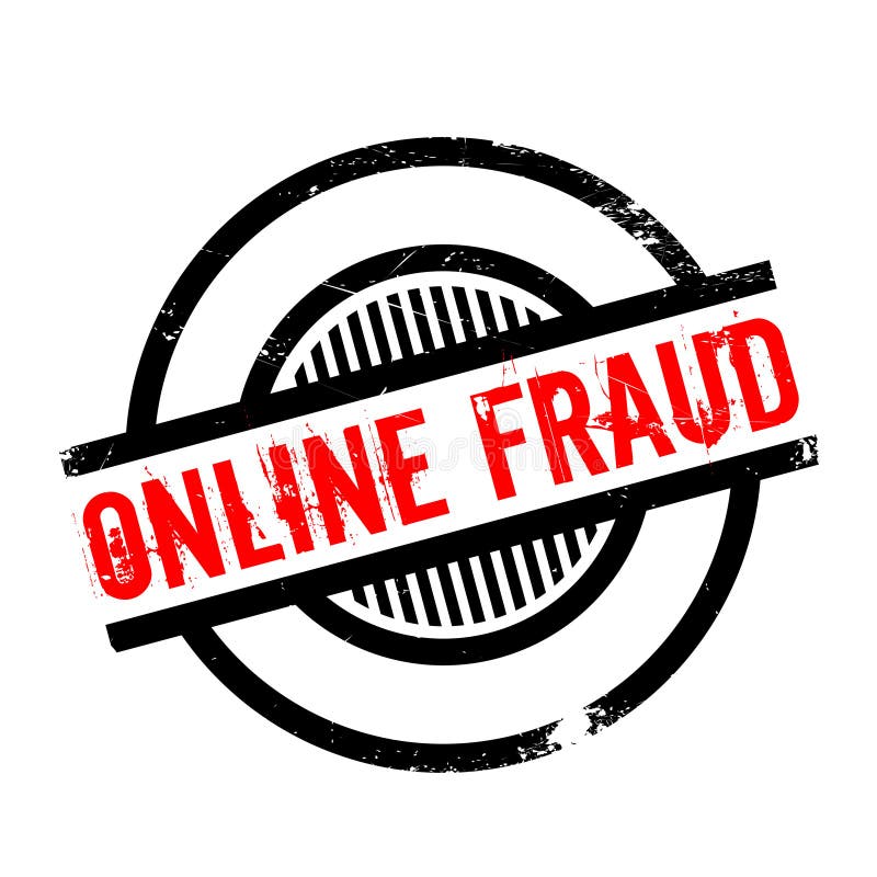 Online Fraude rubberzegel royalty-vrije illustratie