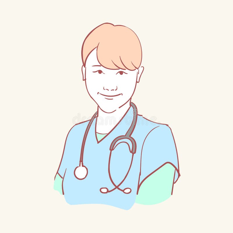 Online-för doktorsservice för medicinsk assistent illustrationer för design för klotter för vektor för stil hand drog royaltyfri illustrationer Online-för doktorsservice för medicinsk assistent illustrationer för design för klotter för vektor för stil hand drog royaltyfri illustrationer
