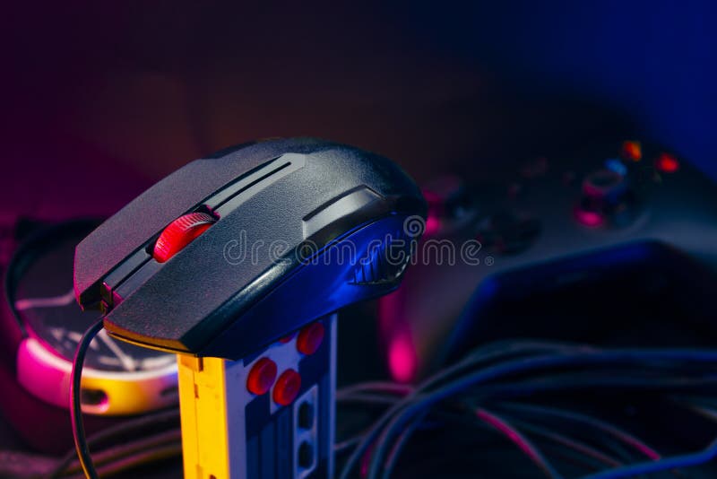 Premium Photo  Gamer playing the online game with joystick controller in  neon glow dark cyberpunk room gaming and esports challenge tournament  streaming streamer with analog device in living house