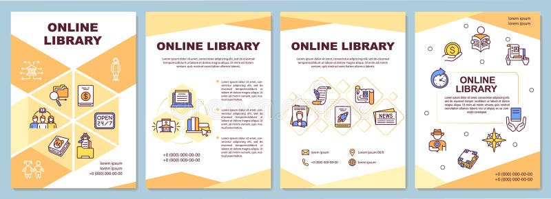 Online Library Brochure Template Stock Vector Illustration Of Poster brochure-design-templates
