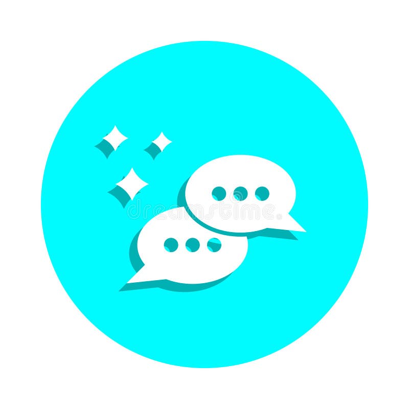 Online marketing, chat badge icon. Simple thin line, outline vector of online marketing icons for ui and ux, website or mobile stock illustration Online marketing, chat badge icon. Simple thin line, outline vector of online marketing icons for ui and ux, website or mobile stock illustration
