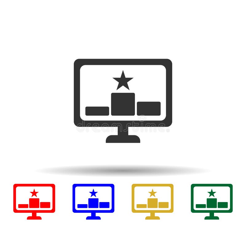 Online marketing, ranking multi color style icon. Simple glyph, flat vector of online marketing icons for ui and ux, website or stock illustration Online marketing, ranking multi color style icon. Simple glyph, flat vector of online marketing icons for ui and ux, website or stock illustration
