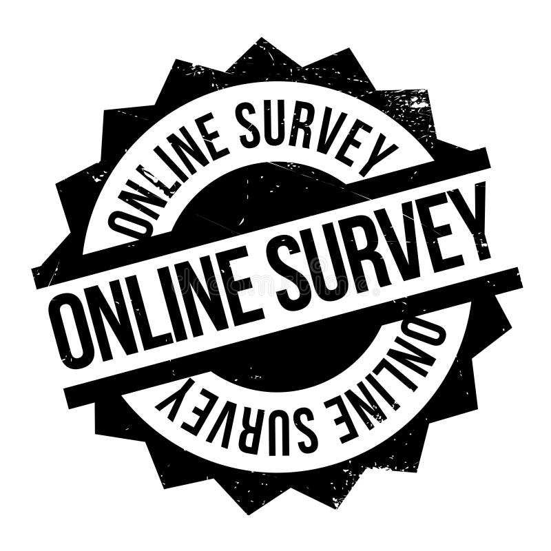 Online onderzoekszegel stock illustratie