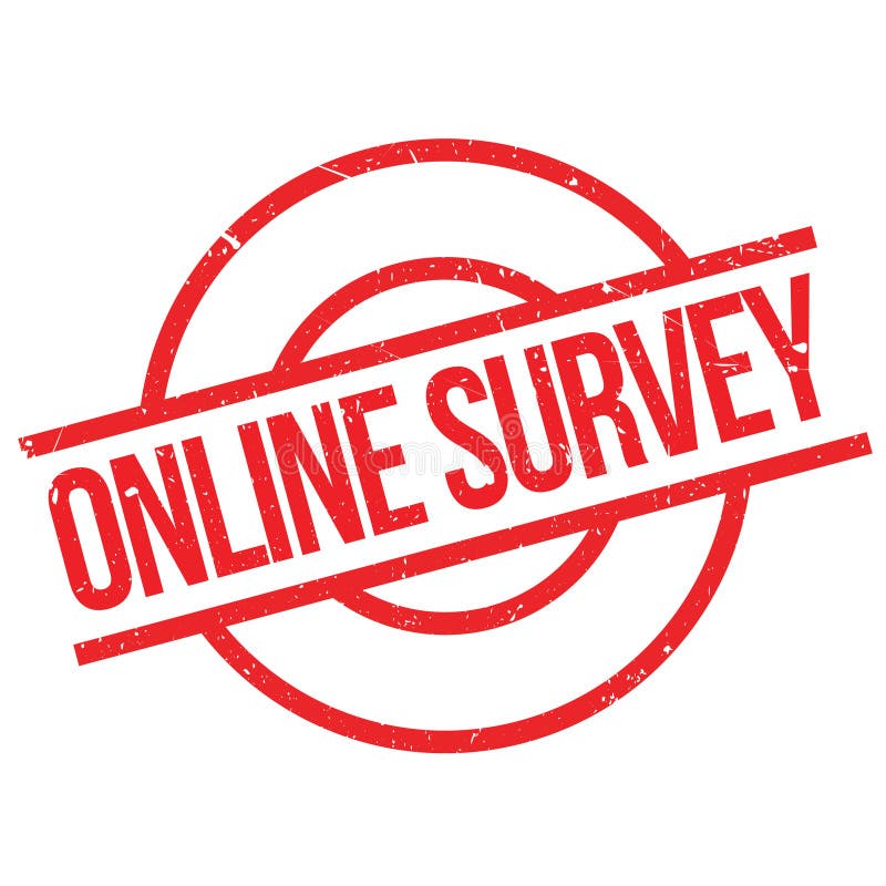 Online enquête stempel royalty-vrije illustratie