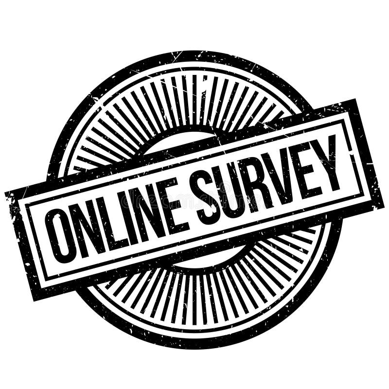 Online onderzoekszegel vector illustratie
