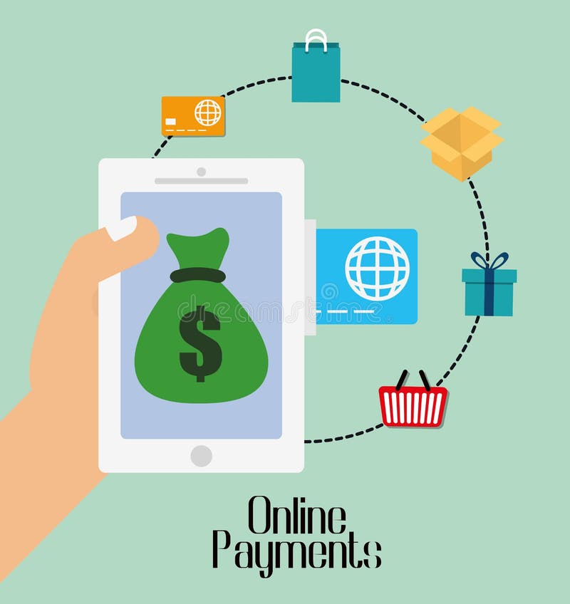 Online payments icons stock vector. Illustration of business - 65891330