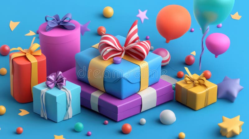 Online-Rabatte für Cybermonate mit Geschenkartikeln stock abbildung