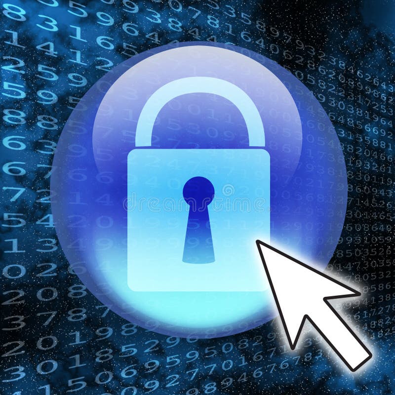 Digitale concetto di sicurezza con secure site simbolo del lucchetto e codice digitale.