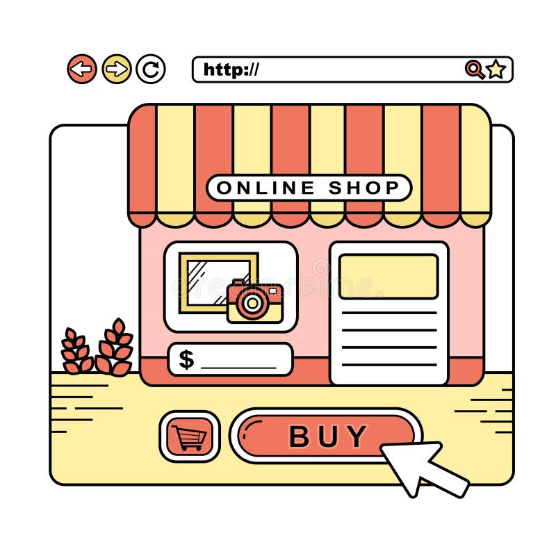 Online shop concept stock illustration