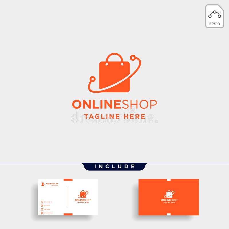 Online Shop Logo Design Vector Sale Market Symbol Icon Stock Vector ...