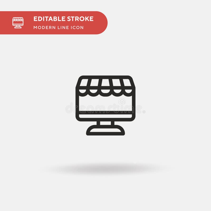 Online Shop Simple vector icon. Illustration symbol design template for web mobile UI element. Perfect color modern pictogram on vector illustration