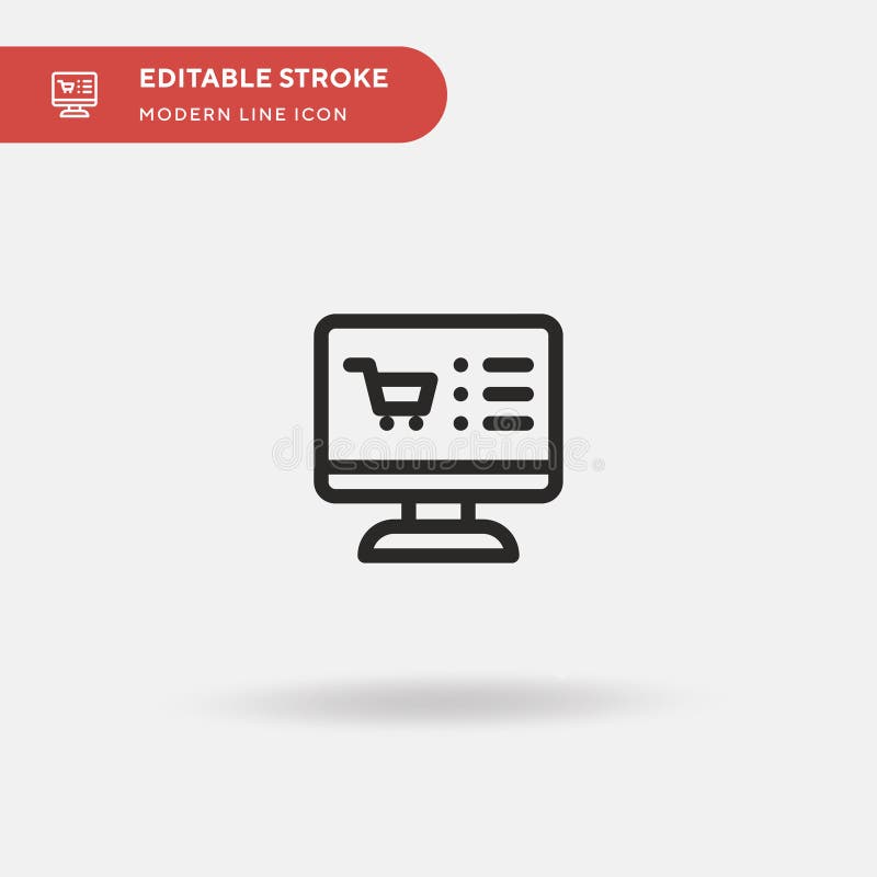 Online Shop Simple vector icon. Illustration symbol design template for web mobile UI element. Perfect color modern pictogram on royalty free illustration
