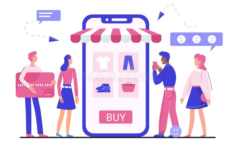 Online Shopping Application Vector Illustration, Cartoon Tiny Flat Man Woman Buyer Characters Buying Clothes Stock Vector - Illustration of accessories, commercial: 191311134 Online Shopping Application Vector Illustration, Cartoon Tiny Flat Man Woman Buyer Characters Buying Clothes Stock Vector - Illustration of accessories, commercial: 191311134
