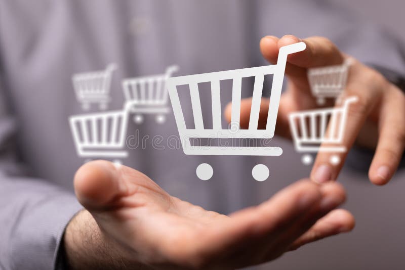 A Online Shopping Business Concept Selecting Shopping Cart Stock Image Image of cart, purchase