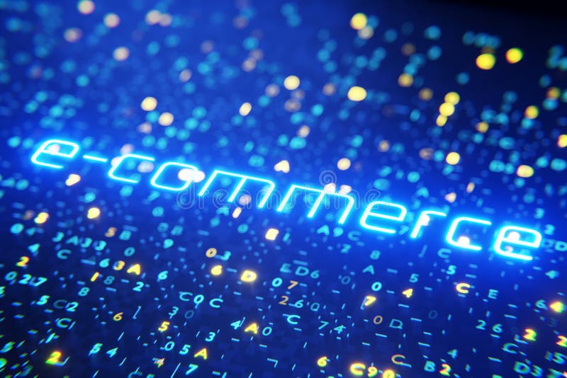 Online Shopping Concept. the Concept of Online Sale of Goods Stock