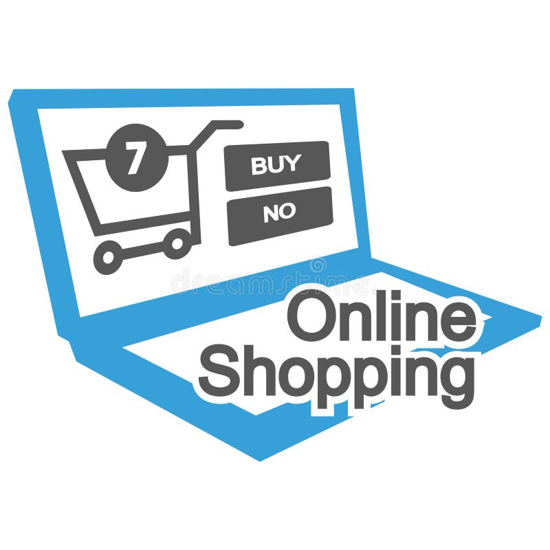 Ironisch Aan het leren Dominant Online Shopping Icon, Web Shopping, Online Shop Label, Sale Logo, Store in  a Laptop, Online Store Sign on White Background, Sale Stock Vector -  Illustration of customer, artwork: 127500133