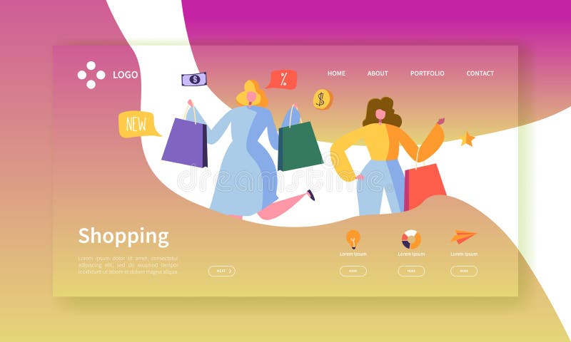 Online Shopping Concept with Characters. Mobile E-commerce Store with ...