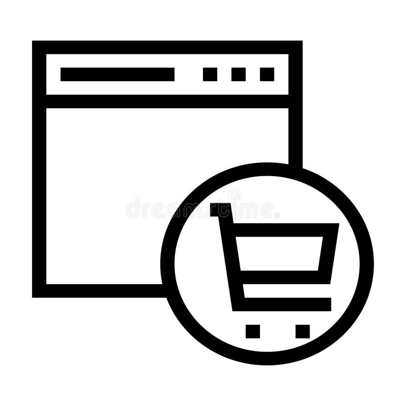 Online-shoppingsymbol royaltyfri illustrationer Online-shoppingsymbol royaltyfri illustrationer