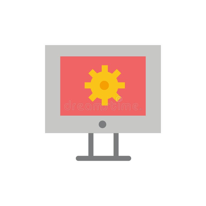 Online Support Service, Technical Assistance, Technical Support, Web Maintenance Flat Color Icon. Vector icon banner Template vector illustration