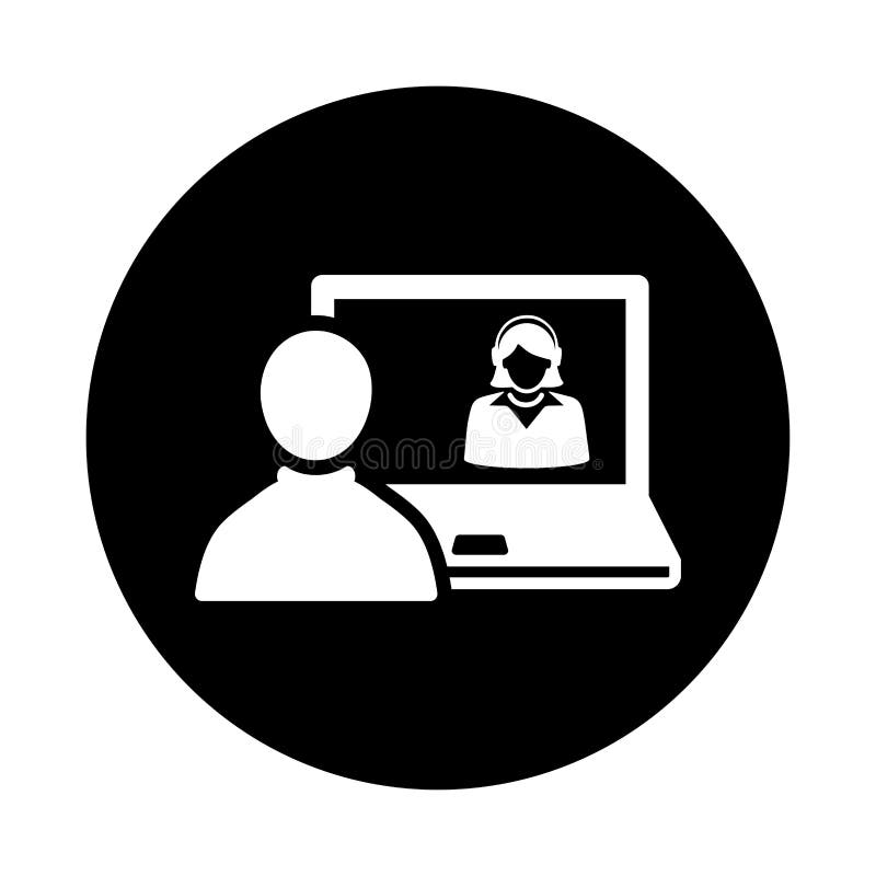 Online, Training, Instruction Icon. Black Vector Sketch Stock Vector