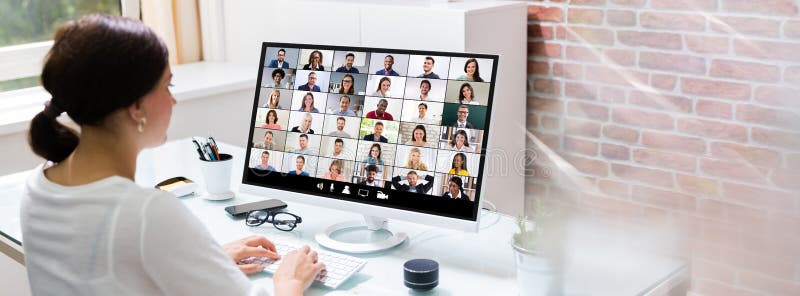 Online Video Conference Call stock image