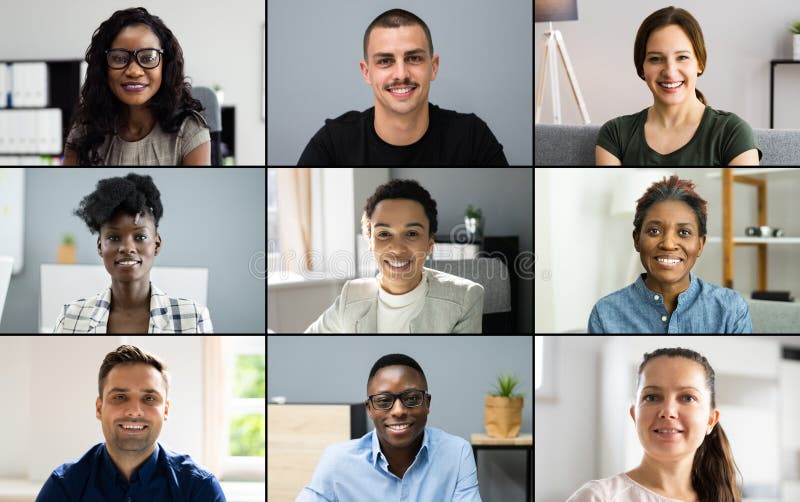 Online Video Conference Meeting Call Stock Image - Image of staff