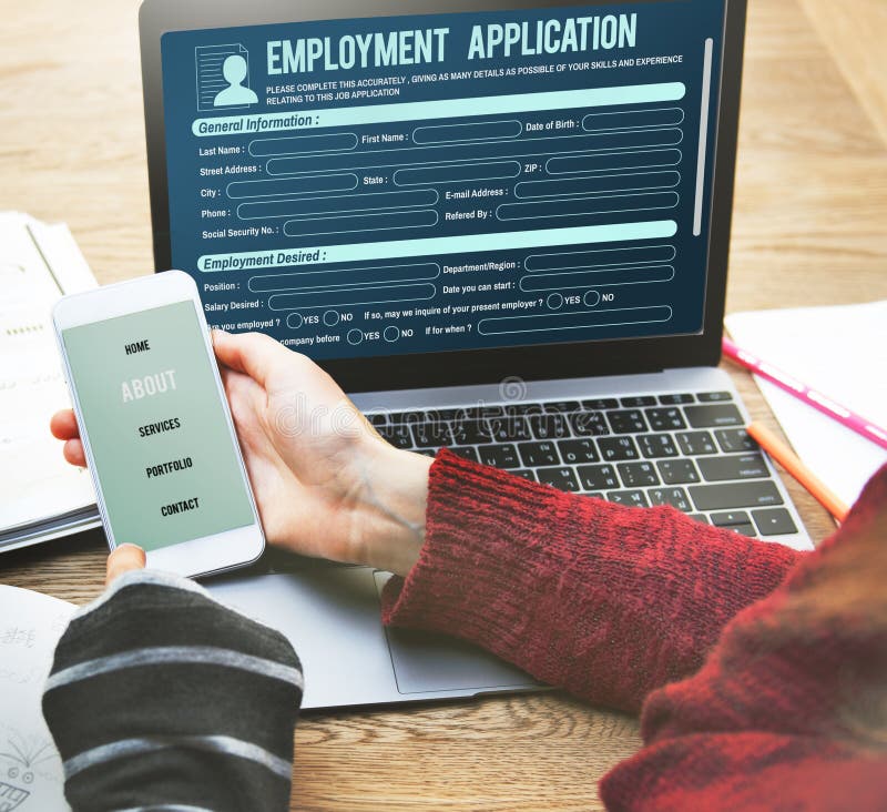 Web based job application form