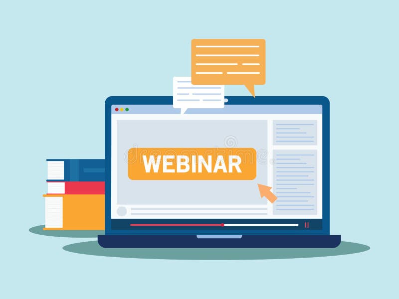 Online Webinar Illustration Vector Concept Stock Illustration