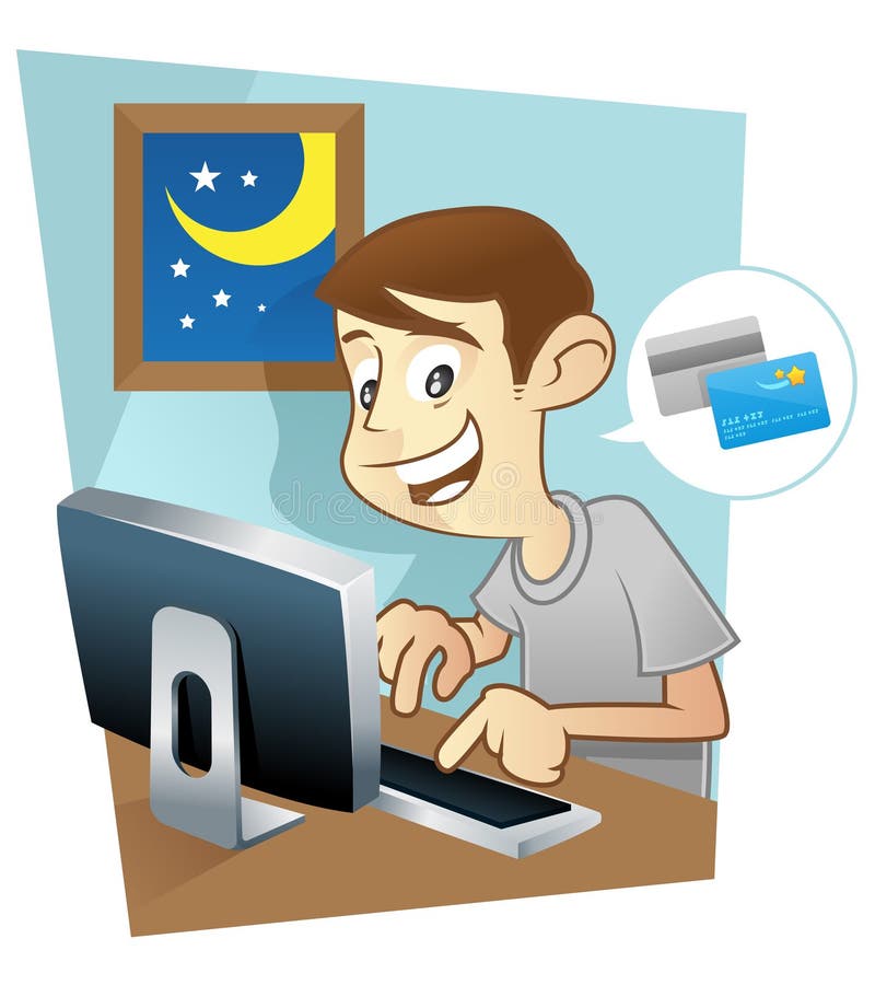 Online winkelend vector illustratie Online winkelend vector illustratie