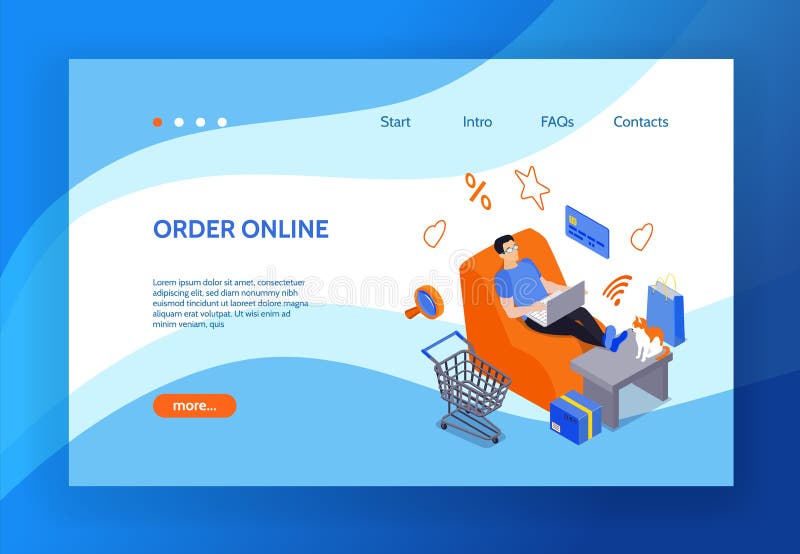 Online zakupy l?dowania strona royalty ilustracja Online zakupy l?dowania strona royalty ilustracja