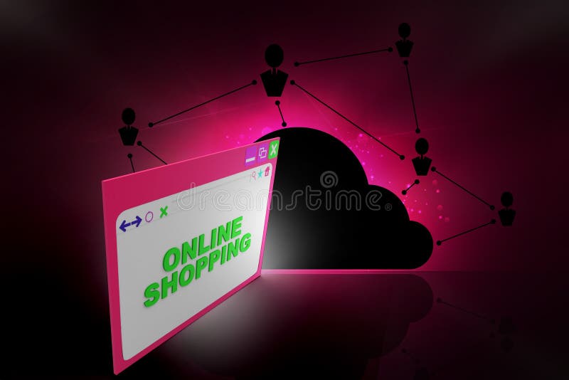 Online zakupy pojęcie ilustracji Online zakupy pojęcie ilustracji