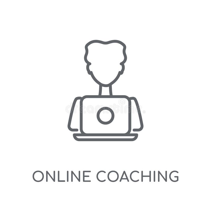 onlinego trenowania liniowa ikona Nowożytnego konturu trenowania online logo ilustracji onlinego trenowania liniowa ikona Nowożytnego konturu trenowania online logo ilustracji