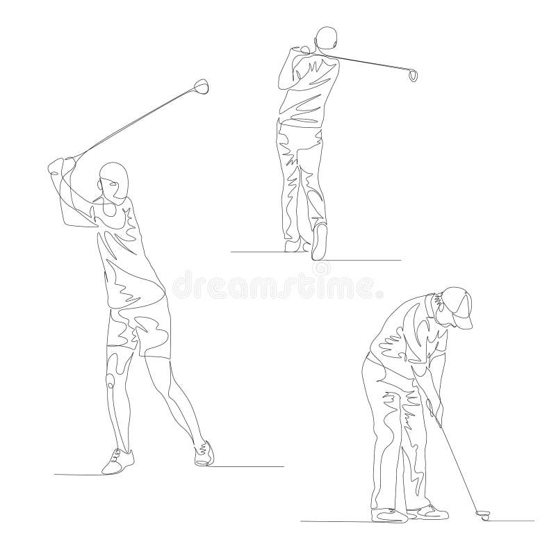 Ononderbroken de spelerreeks van het lijngolf De zomerolympische spelen Vector royalty-vrije illustratie Ononderbroken de spelerreeks van het lijngolf De zomerolympische spelen Vector royalty-vrije illustratie