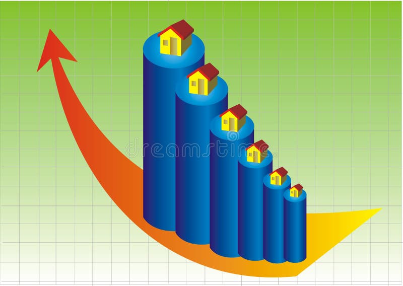 Onroerende goederen de groei stock illustratie Onroerende goederen de groei stock illustratie