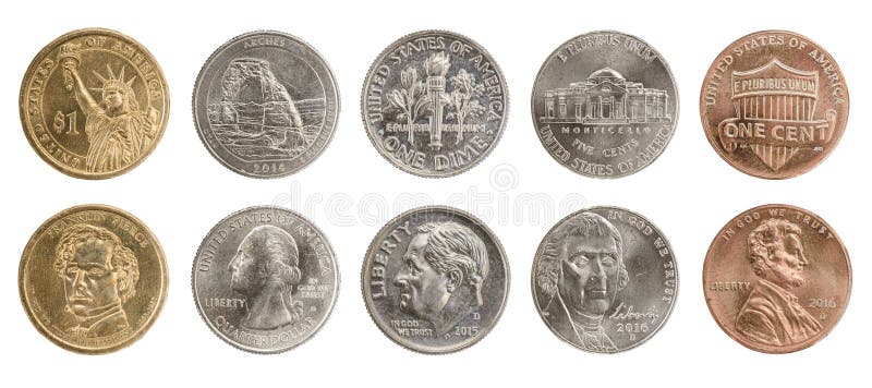 Ons Muntstukken royalty-vrije stock foto Ons Muntstukken royalty-vrije stock foto