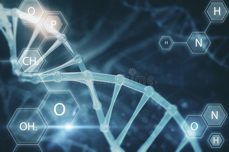 Onscherp medisch DNA-behang stock illustratie Onscherp medisch DNA-behang stock illustratie
