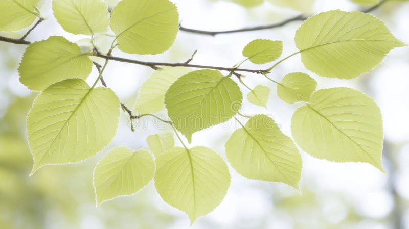 The onset of spring is marked by the emergence of fresh leaves against a green canvas. AI generated