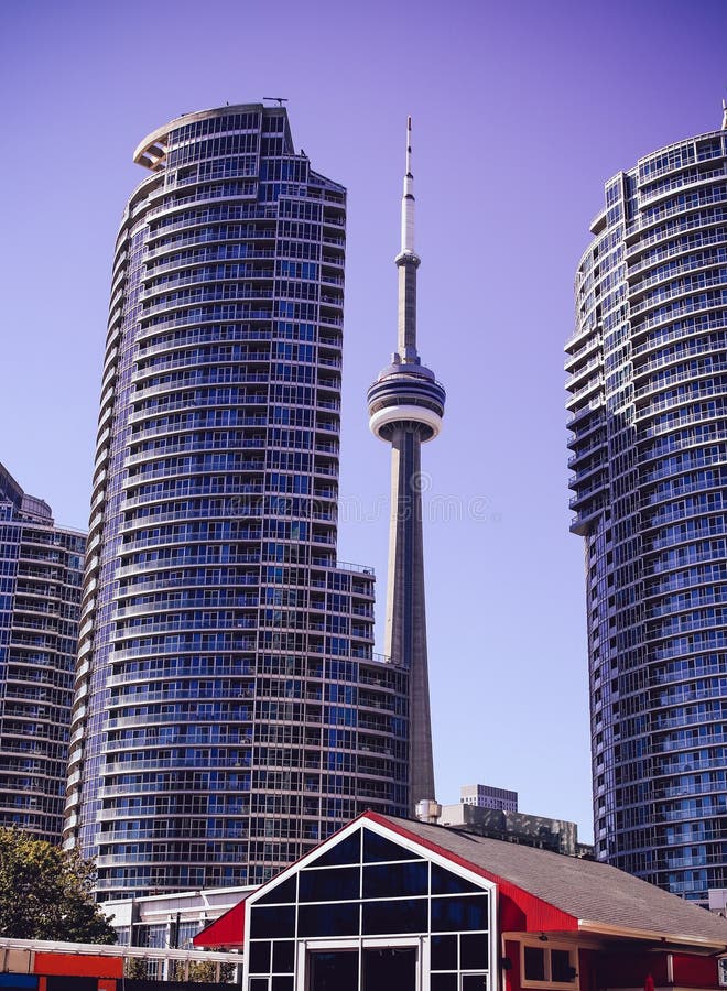 Ontario cn skyline Toronto jezioro wieży obraz stock Ontario cn skyline Toronto jezioro wieży obraz stock
