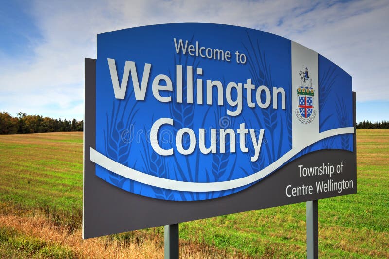 Ontario, entrée de Wellington County image libre de droits Ontario, entrée de Wellington County image libre de droits
