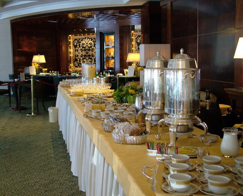 Ontbijt in hotel stock fotografie Ontbijt in hotel stock fotografie